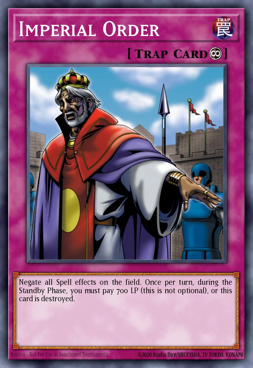 Imperial Order yugioh card
